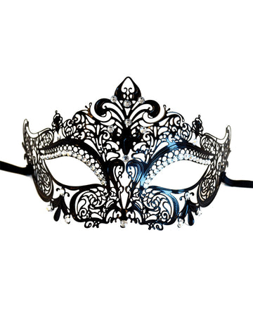 Delicate Filagree Metal Mask with Stones