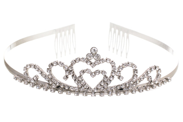Petite Princess Heart Rhinestone Tiara