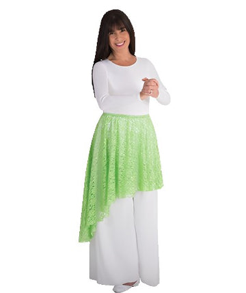Asymmetrical Lace Long Skirt Overlay (Adult)
