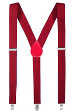 Y-Back Solid Color Suspenders