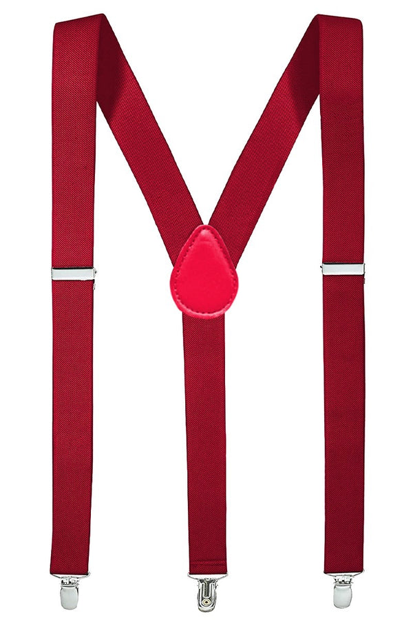 Y-Back Solid Color Suspenders