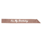 It's My Birthday Glittered Sash (Gold)