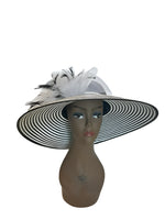 Black White Picture Fascinator Hat