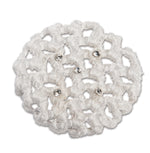 Crocheted Bun Cover with Rhinestones