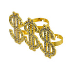 Triple $$$ Sign Gold Ring