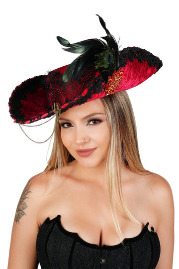Deluxe Pirate Hat (Red)