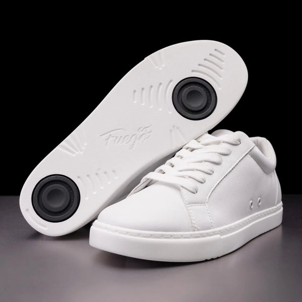 White Low Top Classic Dansneaker by Fuego