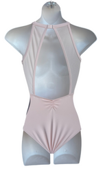 Allison Pinch High Neck Low Back Leotard by Lulli LUB899 (Light Pink)