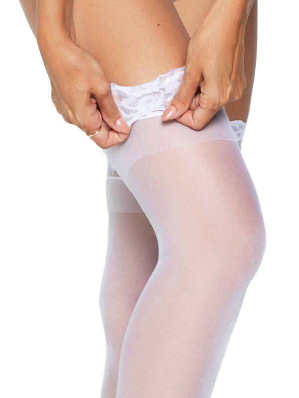 Nora Sheer Thigh High with Stay-Up Lace Top