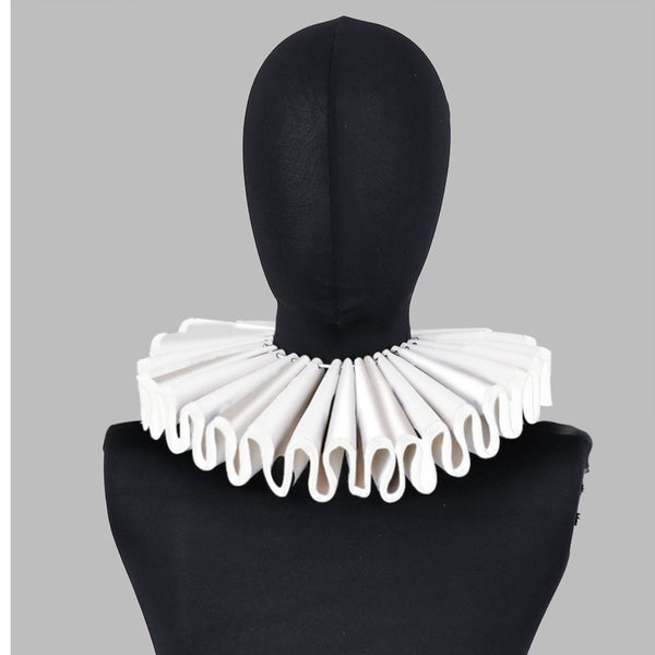 Deluxe Pleather Ruffled Collar