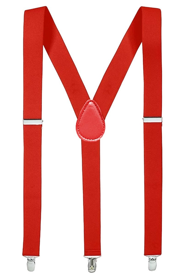 Y-Back Solid Color Suspenders