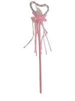 Beaded Heart Wand (Pink)