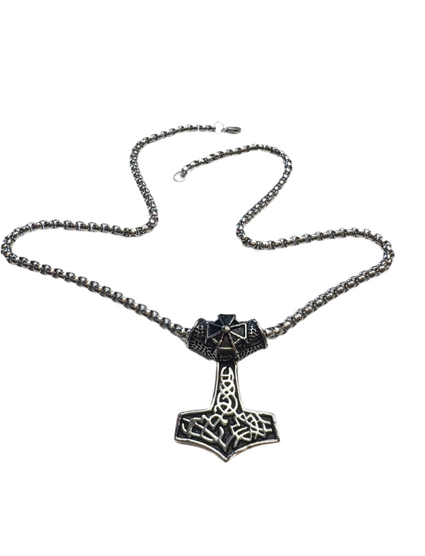 Stainless Steel Thor Hammer Mjolnir Necklace