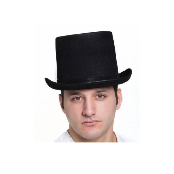 Black Leatherlike Top Hat