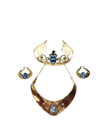 Disney Jasmine Tiara Necklace Jewelry Set