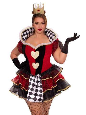 Queen of Hearts Costume (Plus)