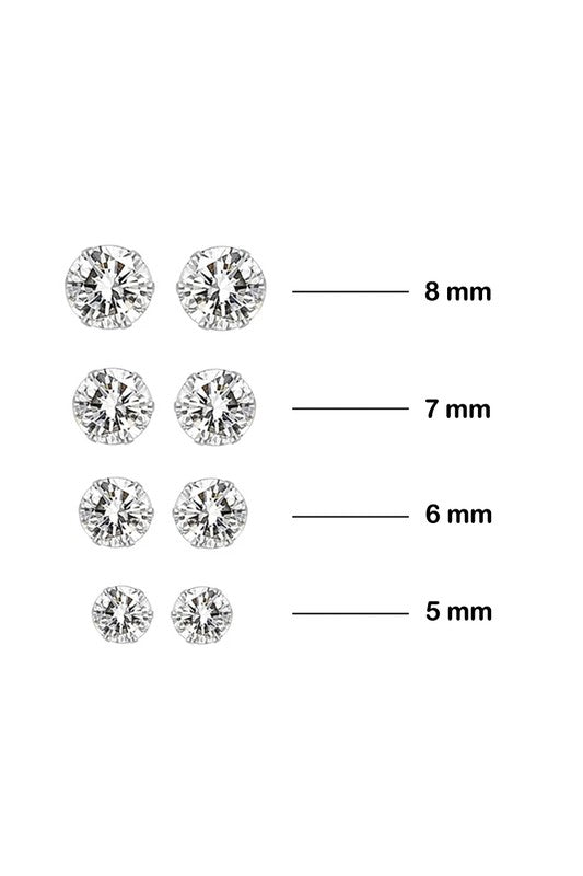 Round Cubic Zirconia Earrings