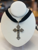 Black Gothic Cross Choker