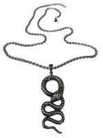 Stainless Steel Swirl Serpent Necklace