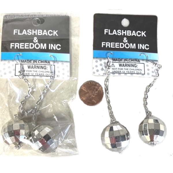 Pierced Disco Ball Earrings