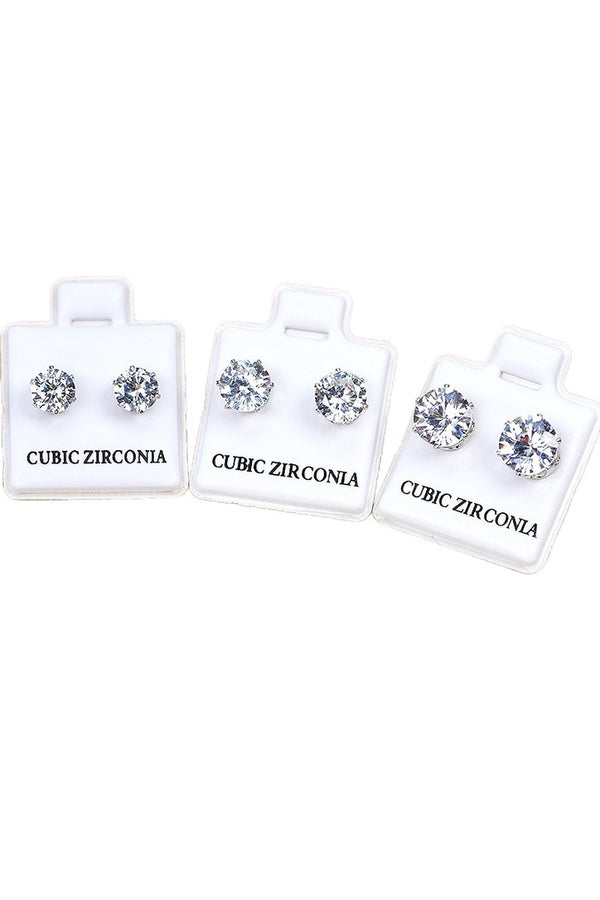 Round Cubic Zirconia Earrings
