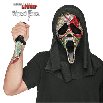 Bloody Bling Ghost Face Mask Knife Set
