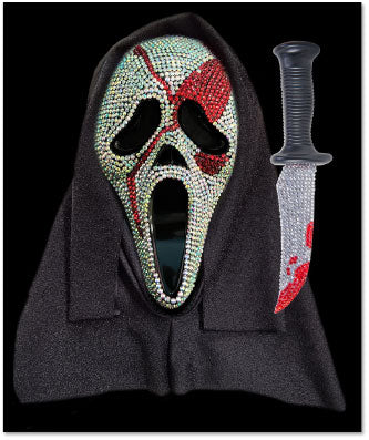 Bloody Bling Ghost Face Mask Knife Set