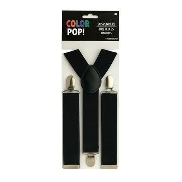 Y-Back Black Suspenders