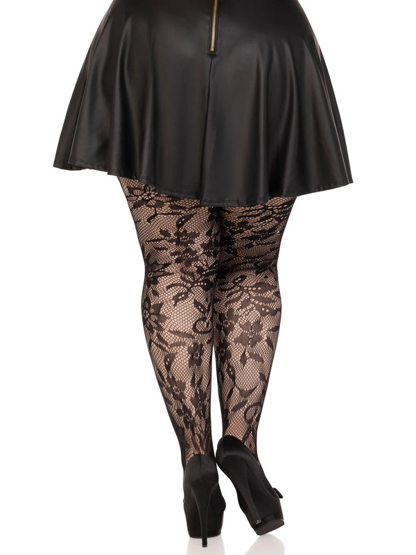 Floral Chantilly Lace Tights