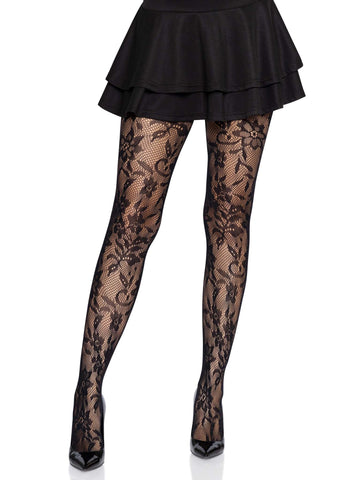 Floral Chantilly Lace Tights