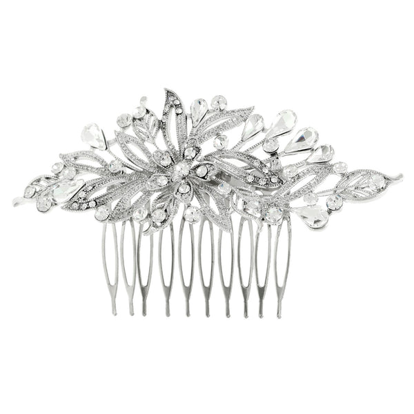 Flower Crystal Bridal Comb