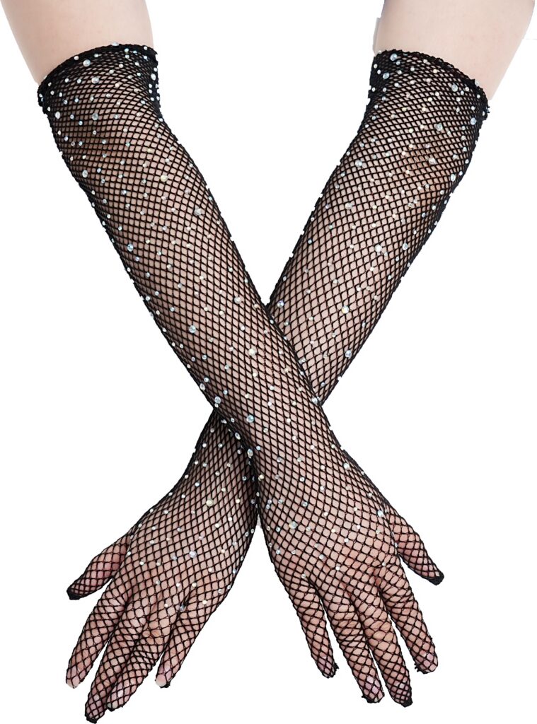 Rhinestone Fishnet Gloves | A Chorus Line