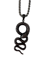 Stainless Steel Swirl Serpent Necklace