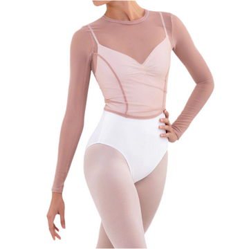 Sheer Overlay Top (Antique Rose)