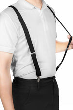 Y-Back Solid Color Suspenders