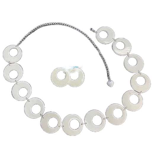 White O-Ring GoGo Belt & Earrings