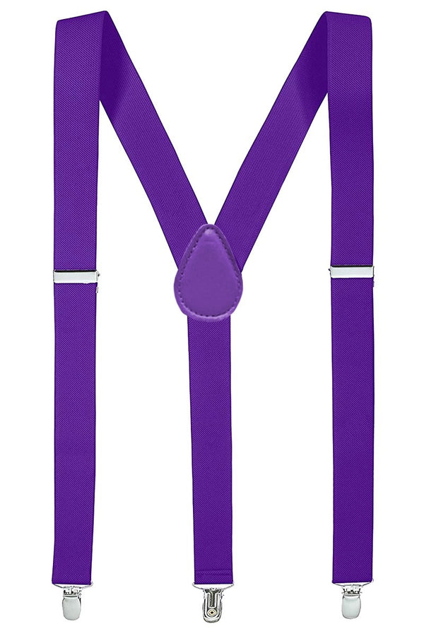 Y-Back Solid Color Suspenders