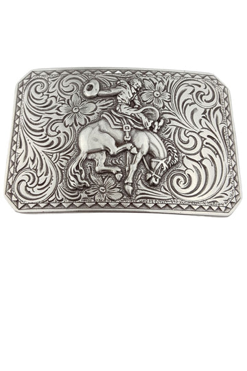 Antiqued Style Rodeo Belt Buckle