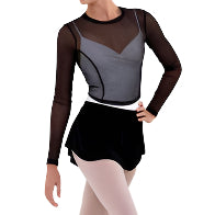 Sheer Overlay Mesh Top (Black)