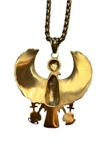 Golden Horus Egyptian Falcon Necklace