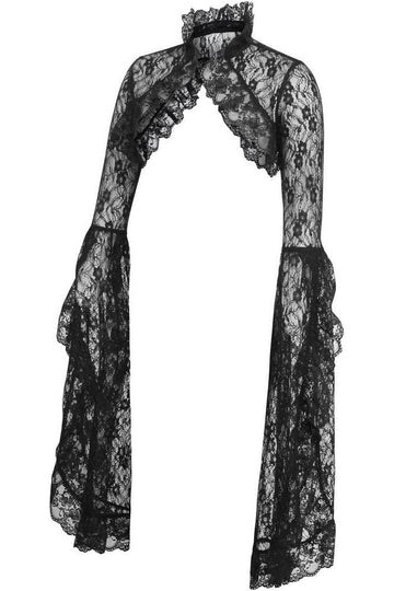 Black Lace Shrug Bolero Jacket
