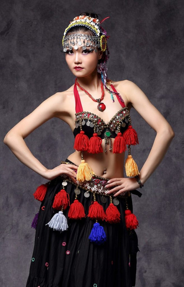 Tribal Coin Top with Tassels