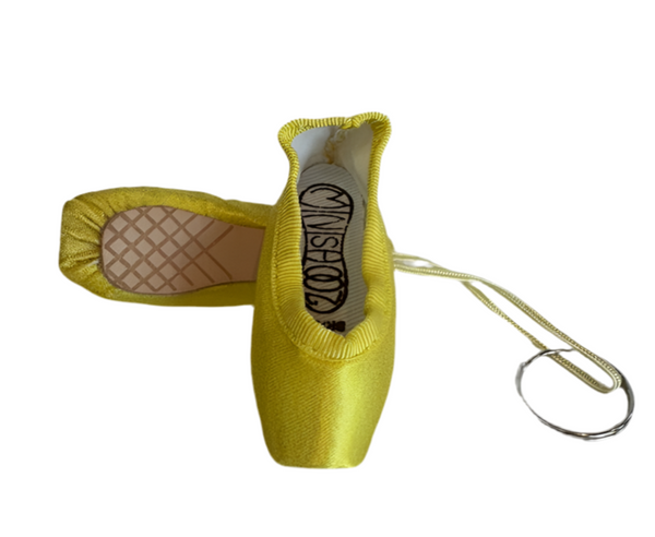 Pointe Shoe Keychain - Yellow