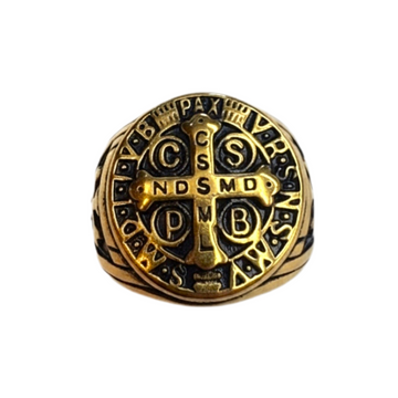 Gothic Cross Golden Ring