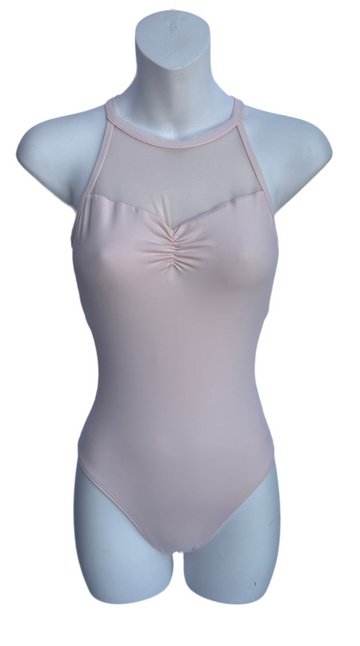 Allison Pinch High Neck Low Back Leotard by Lulli LUB899 (Light Pink)