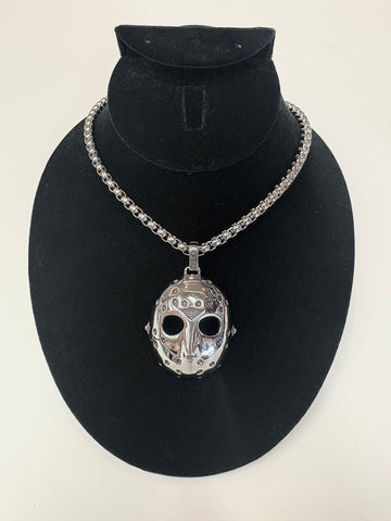 Stainless Steel Jason Hockey Mask Necklace