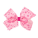 Lazo con estampado de bastón de caramelo rosa