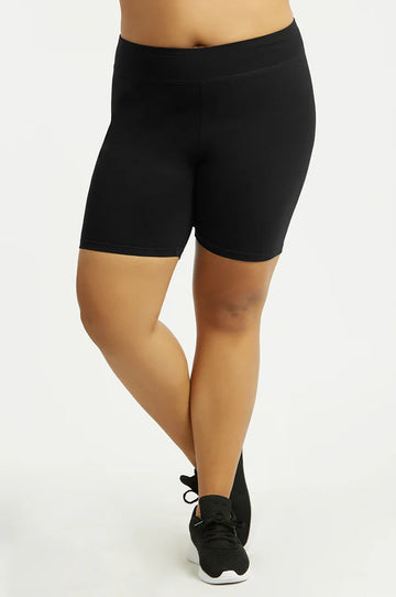 Long Cotton Bike Shorts (Plus)