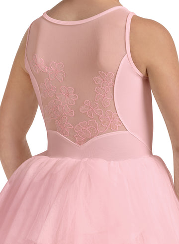 Girls Bloch Embroidered Tank Tutu Leotard CL50004 (Pink)