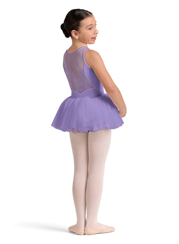 Girls Bloch Embroidered Tank Tutu Leotard CL50004 (Lilac)